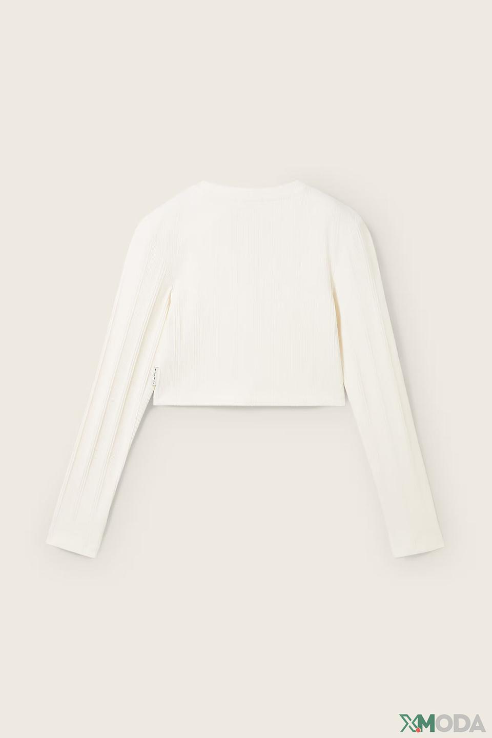 Футболка Tom Tailor дев. с текстурой белый