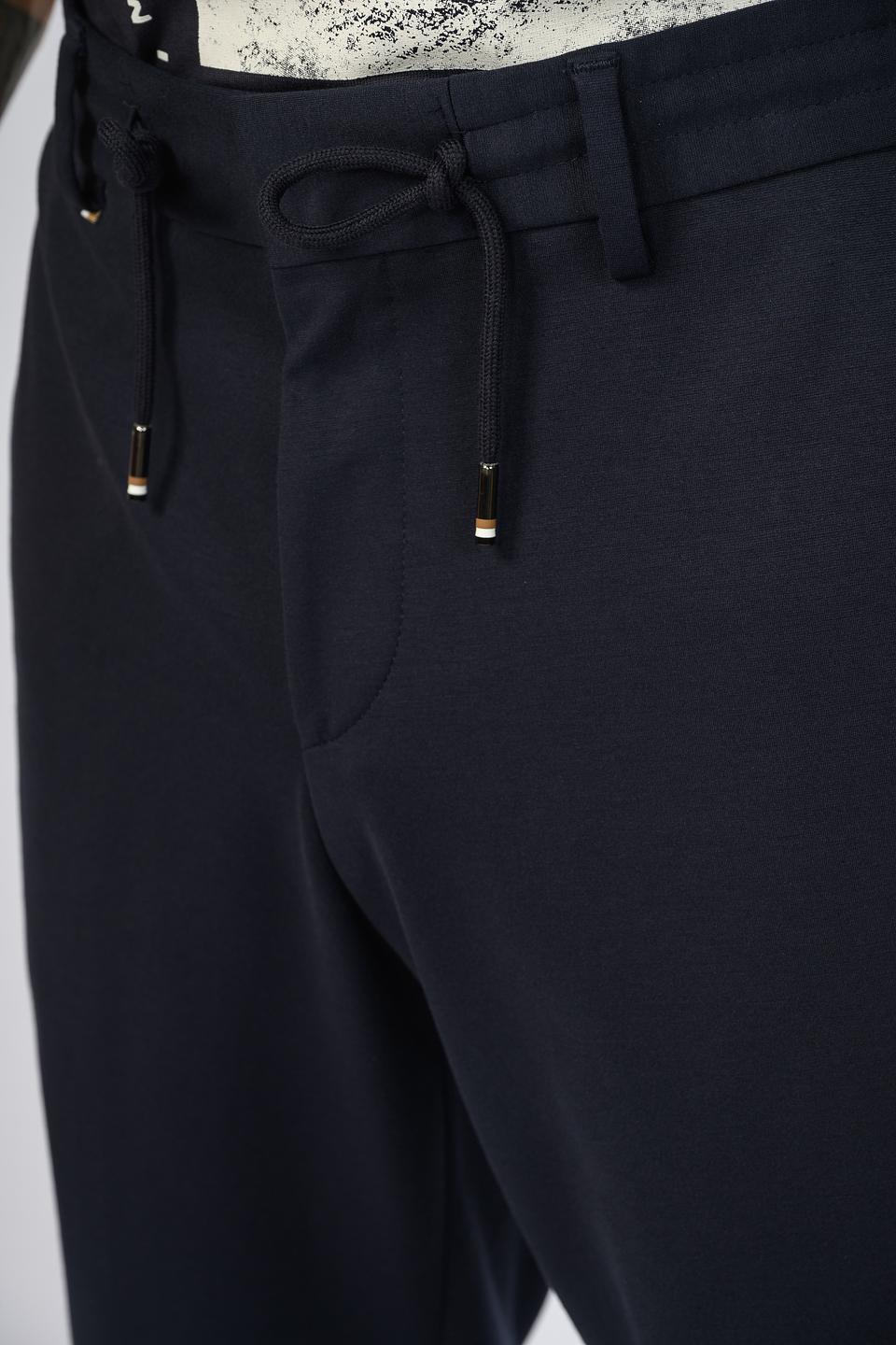 Брюки Boss Black темно-синие с резинкой