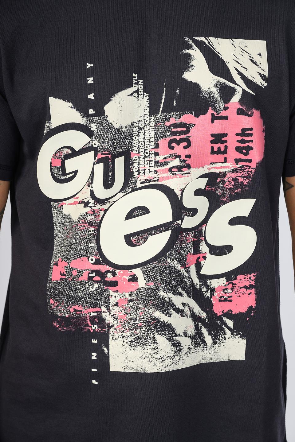 Футболка Guess с логотипом синяя