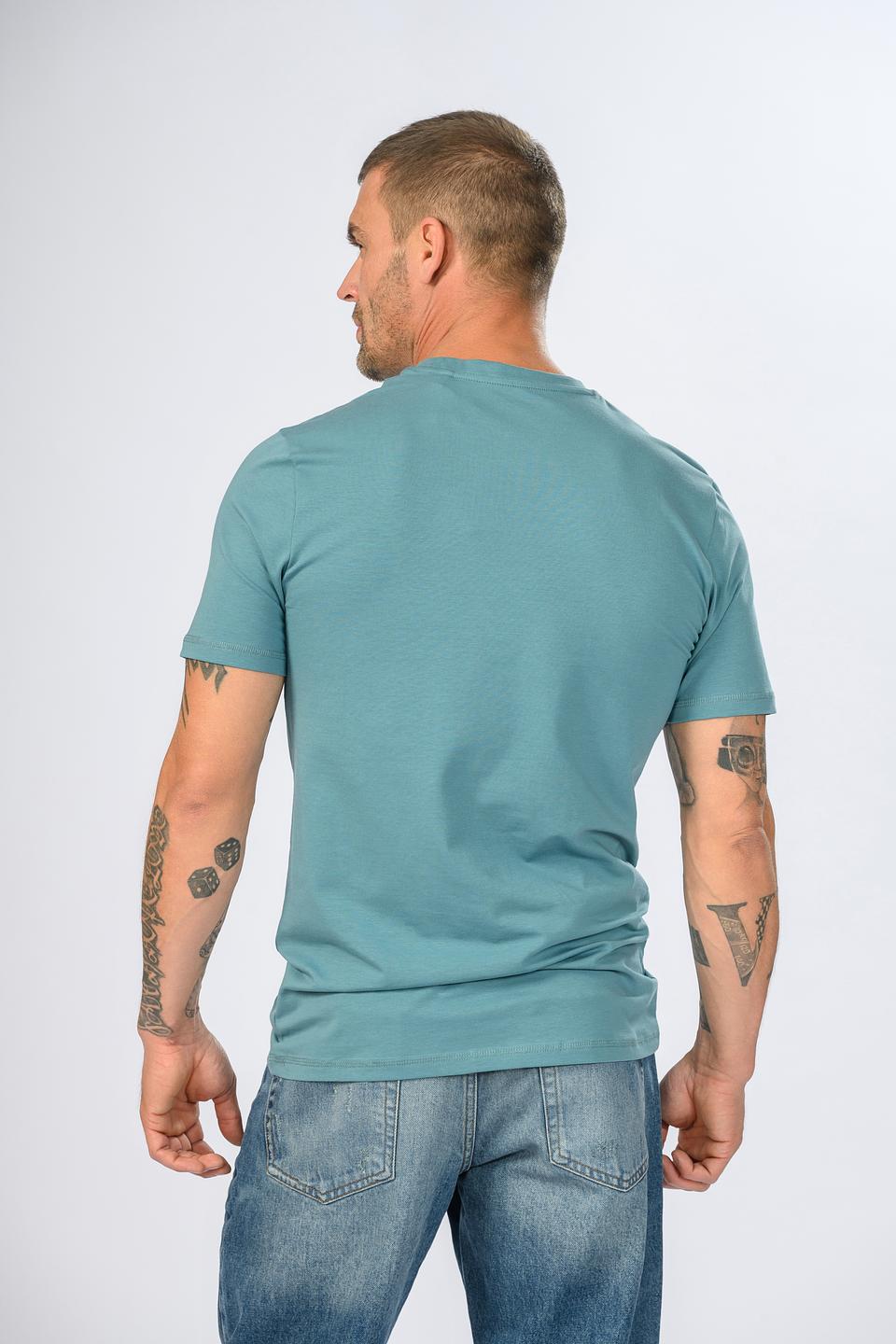 Футболка Guess логотип бирюзовый