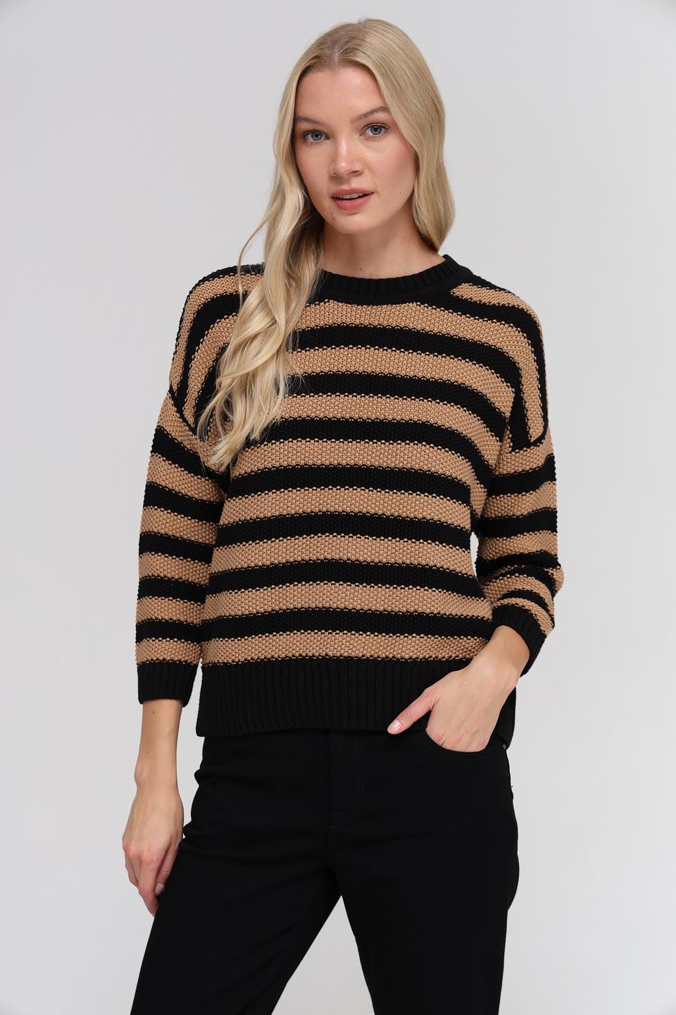 Пуловер More and More в полоску