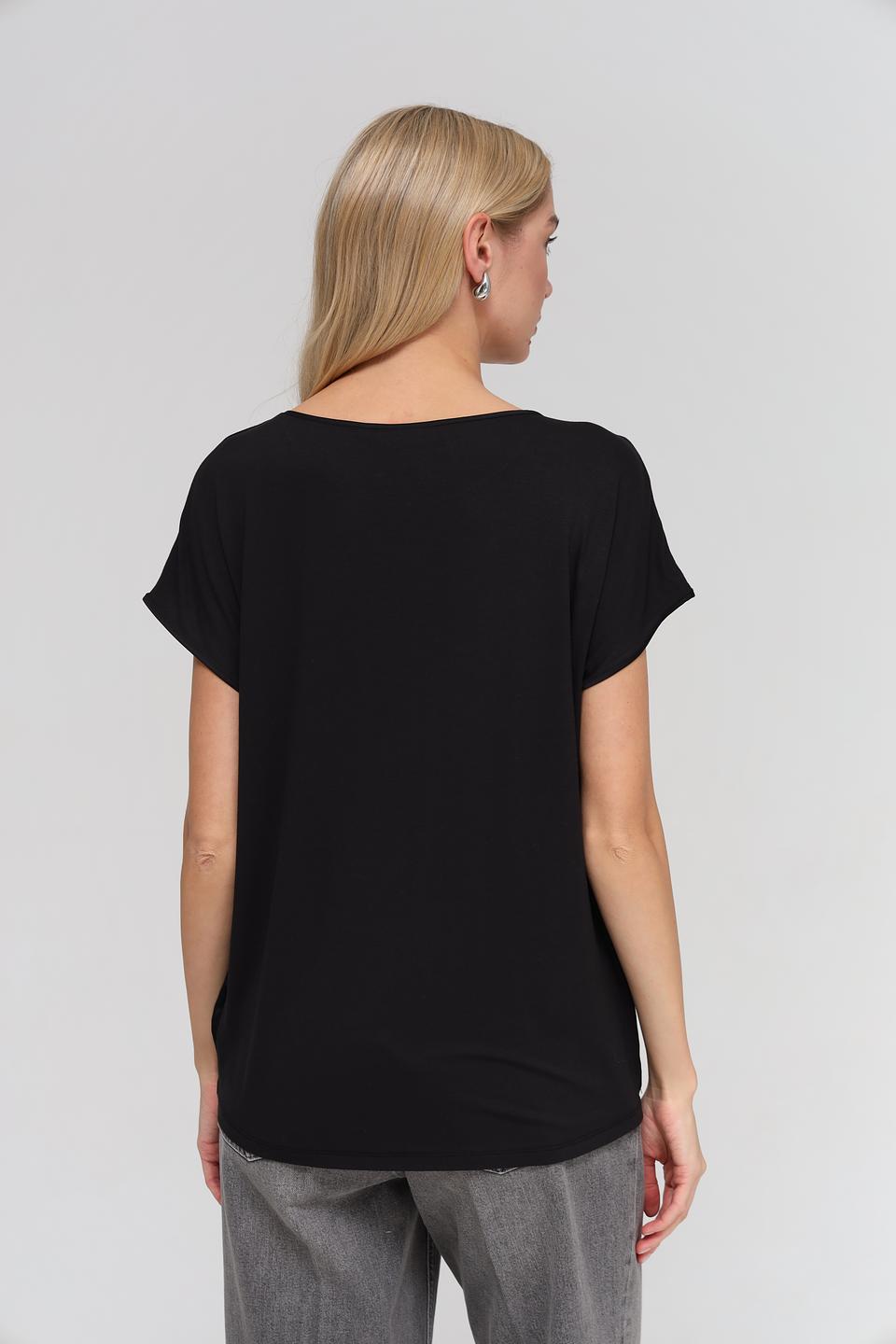 Блуза Broadway чёрная с коротким рукавом