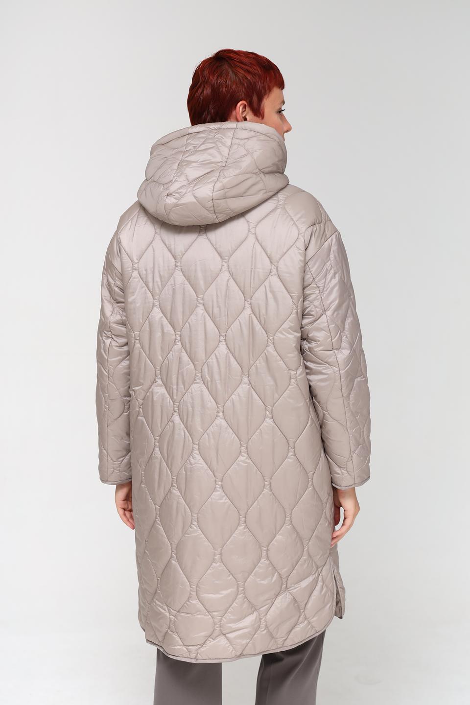Пальто Pezzo стеганое бежевое