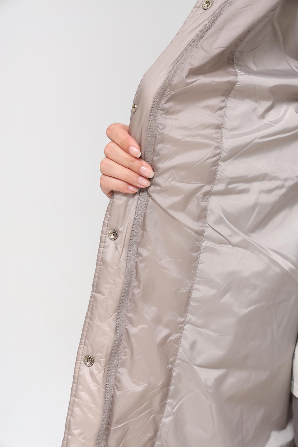 Пальто Pezzo стеганое бежевое