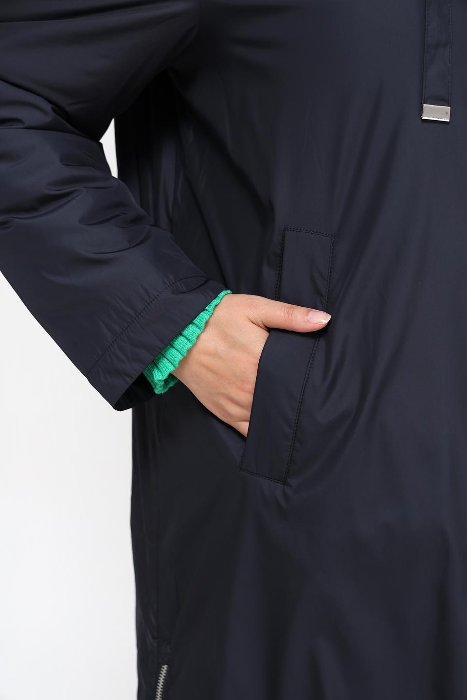 Пальто Pezzo стеганое тёмно-синее