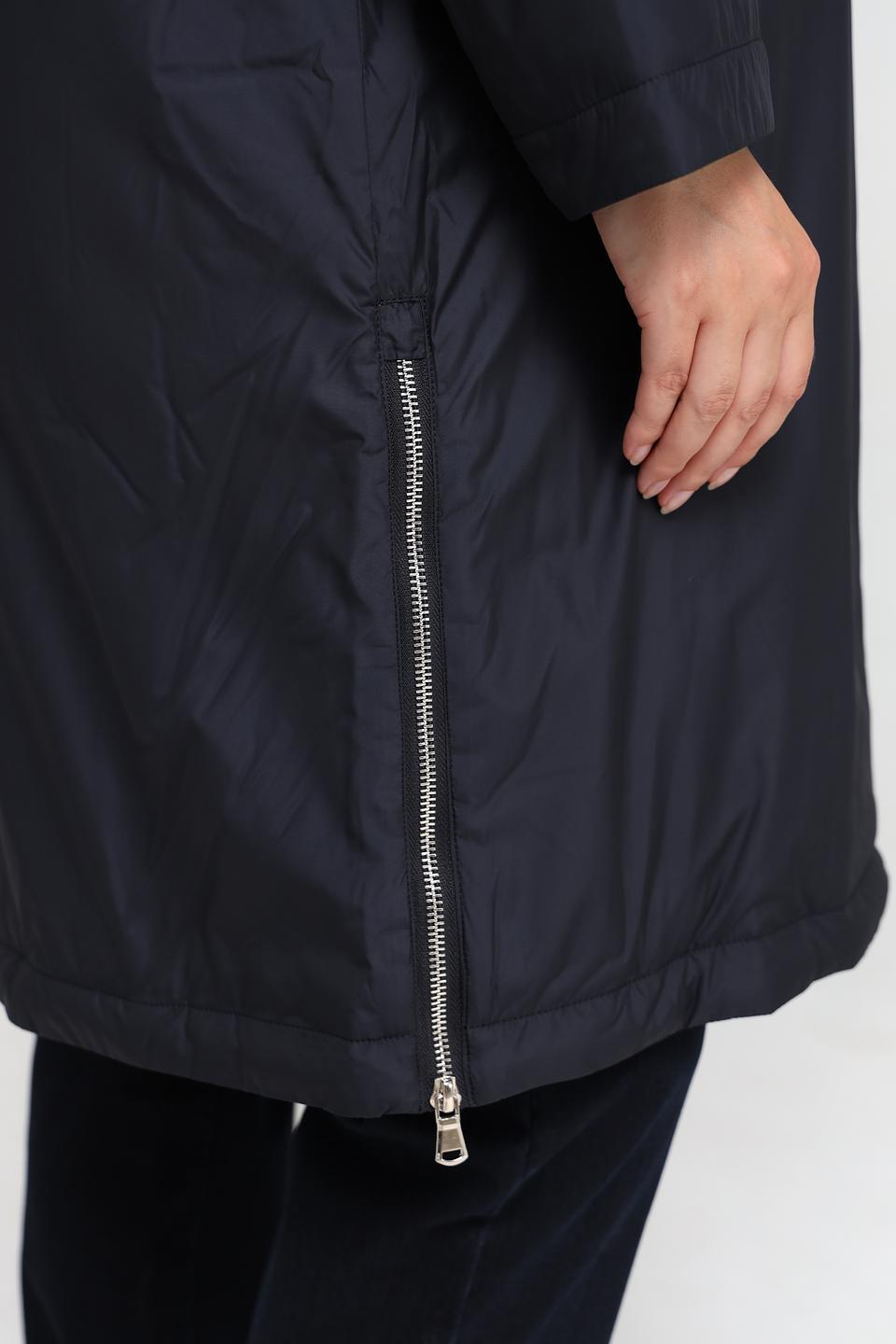 Пальто Pezzo стеганое тёмно-синее