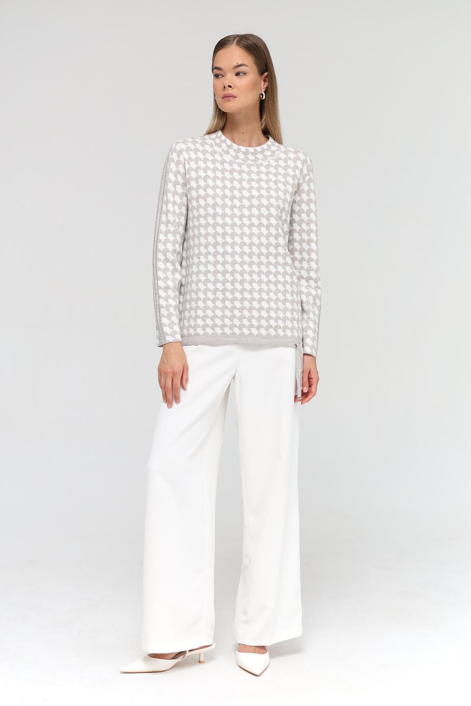 Пуловер Passioni с геометрическим рисунком