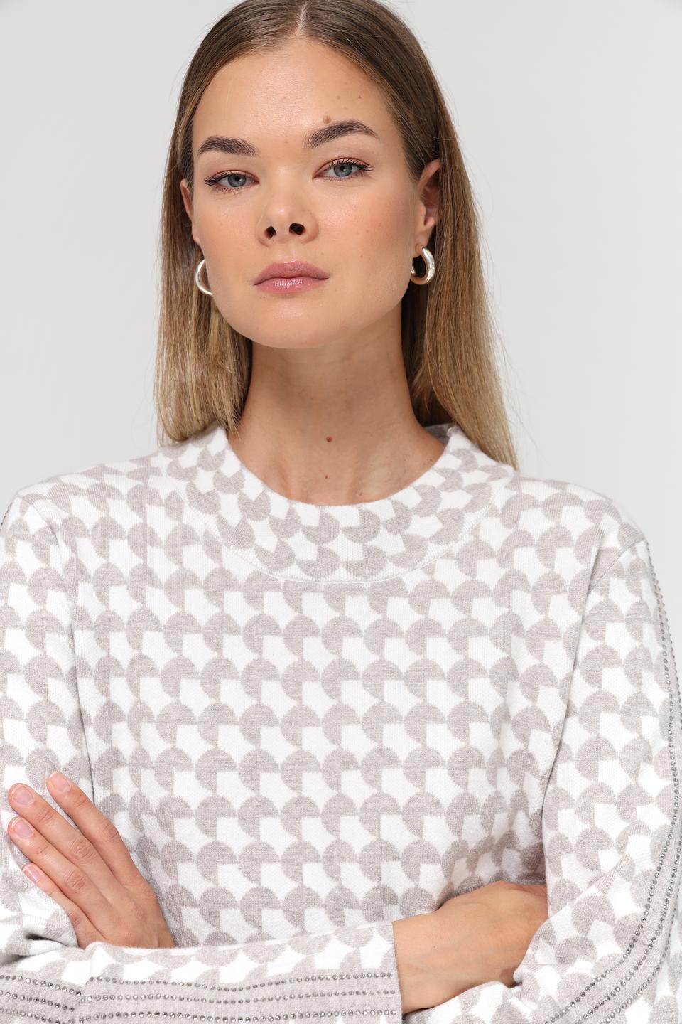 Пуловер Passioni с геометрическим рисунком