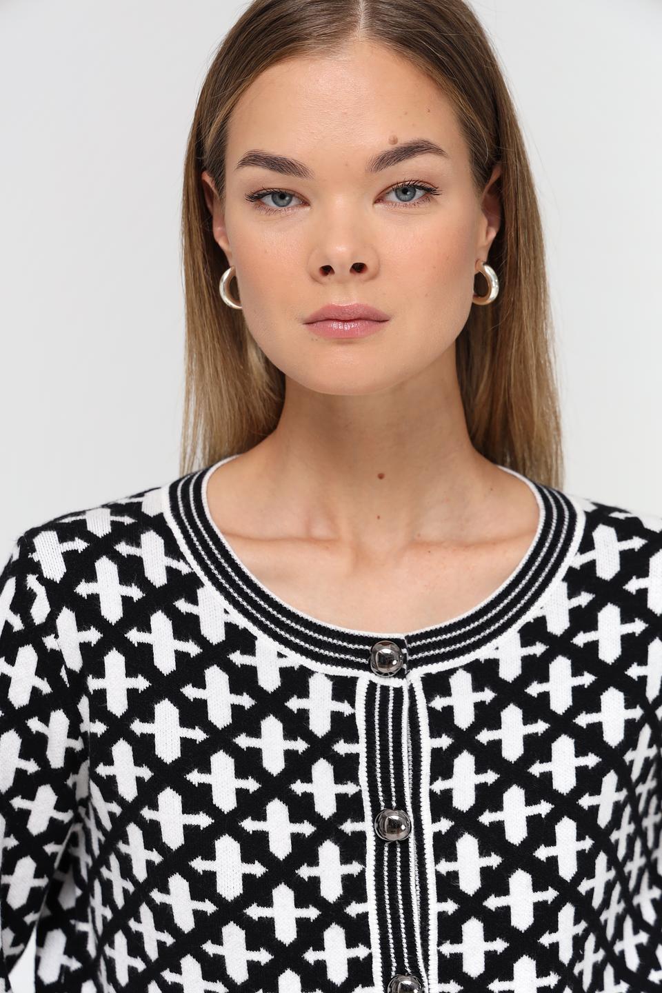 Жакет Passioni в чёрно-белую клетку