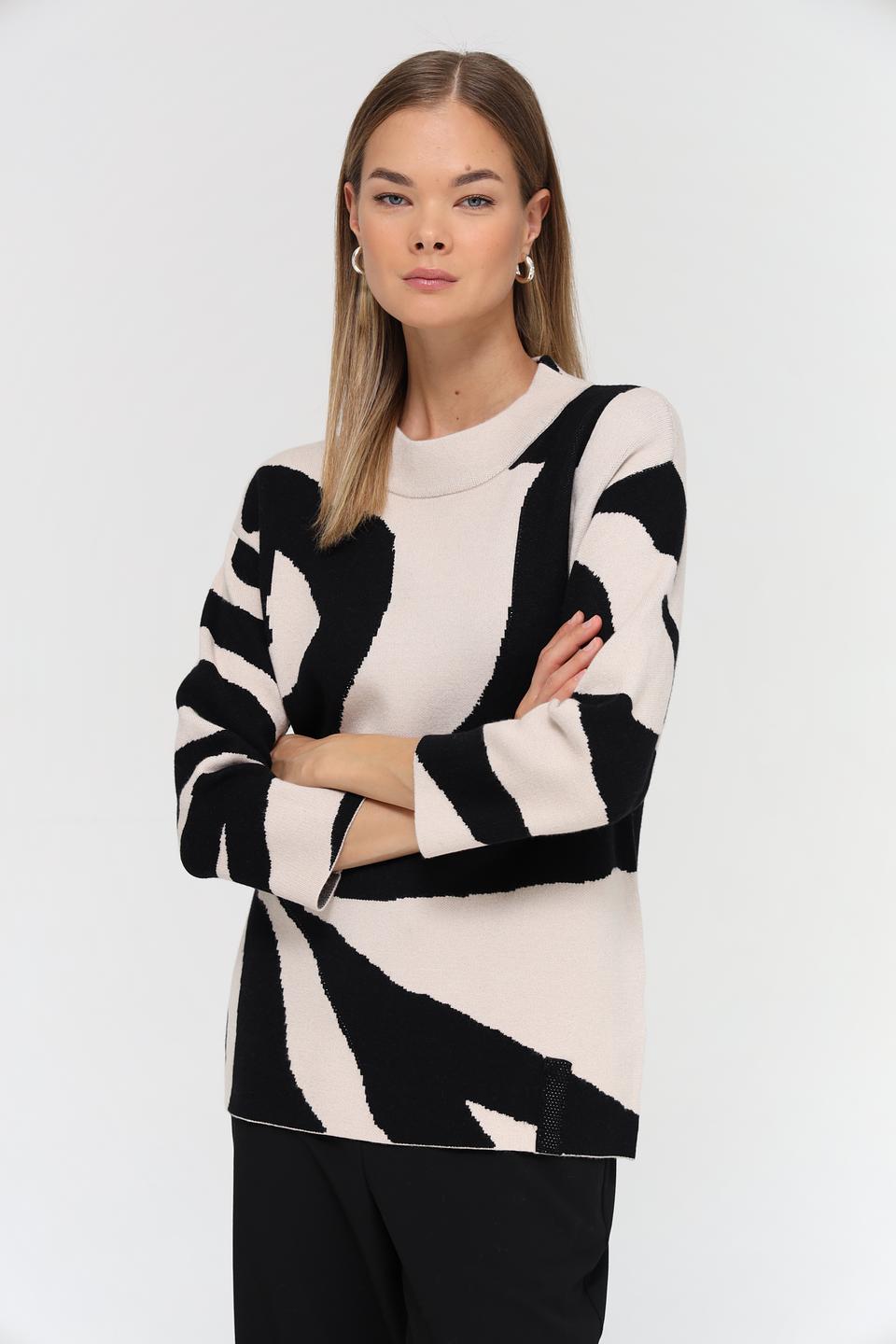 Пуловер Passioni с абстрактным рисунком