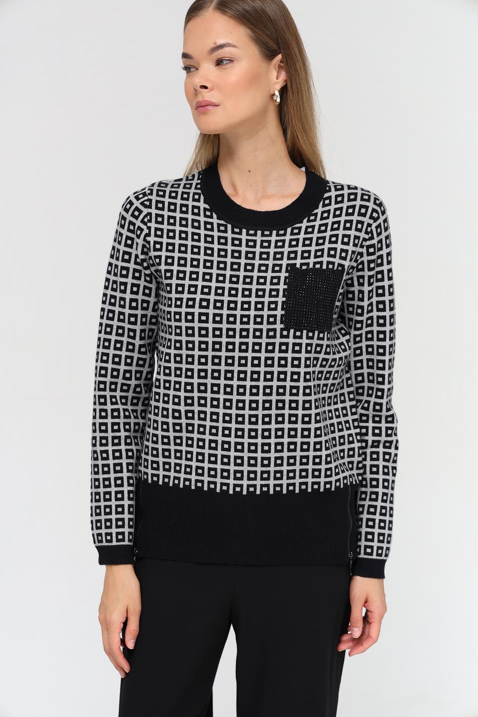 Пуловер Passioni с геометрическим узором