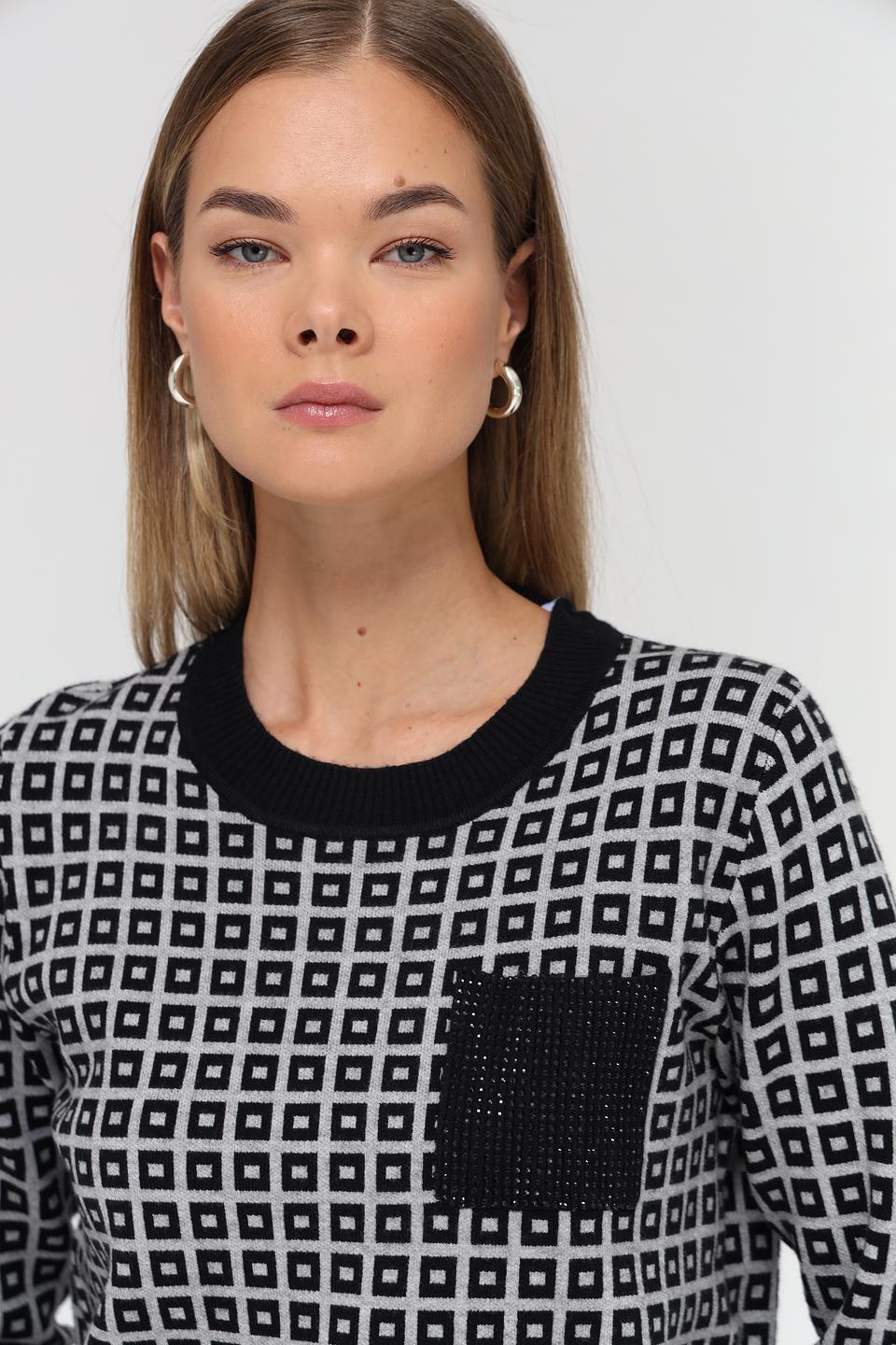 Пуловер Passioni с геометрическим узором