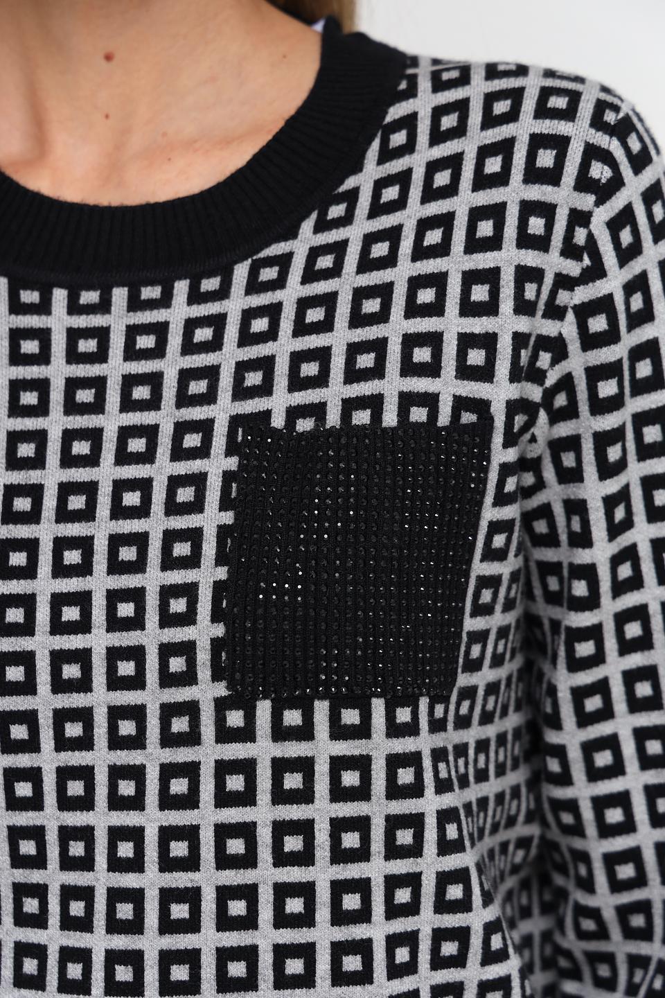 Пуловер Passioni с геометрическим узором