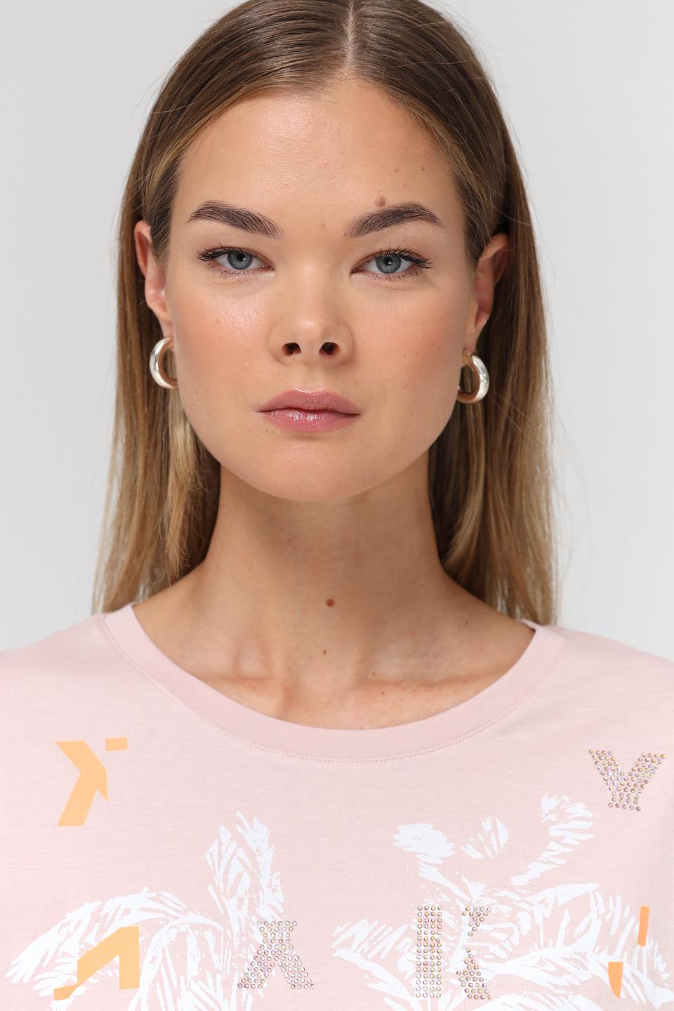 Футболка Marc Cain с принтом розовый