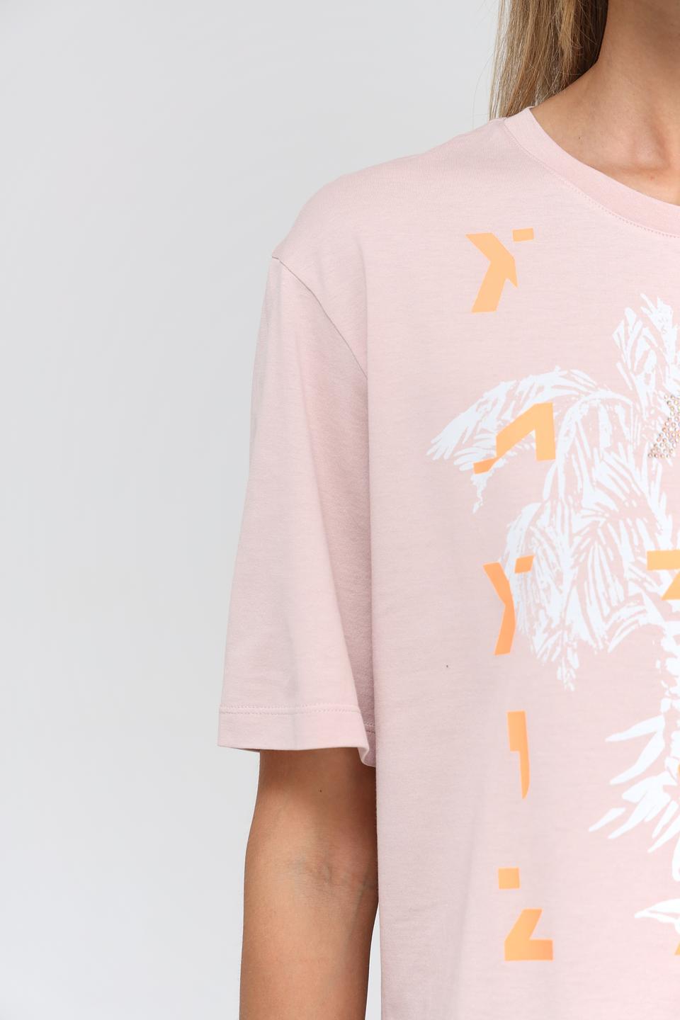 Футболка Marc Cain с принтом розовый