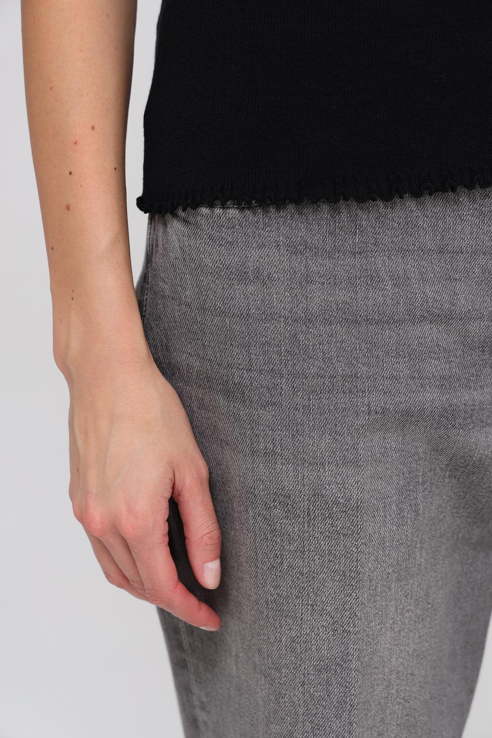 Пуловер Oui с коротким рукавом чёрный