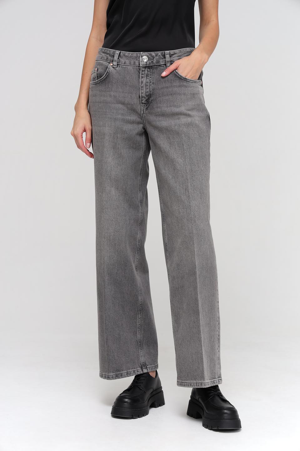 Джинсы Oui серые wide leg