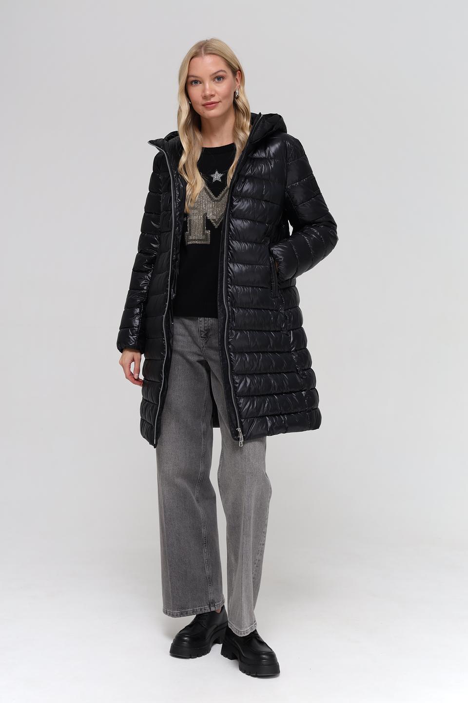 Пальто Marc Cain стеганое чёрное