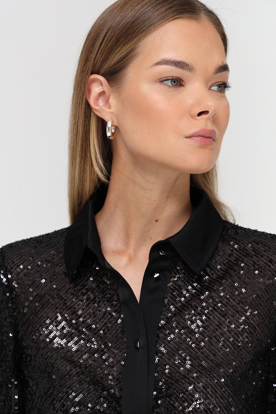 Блуза Marc Cain с пайетками чёрная