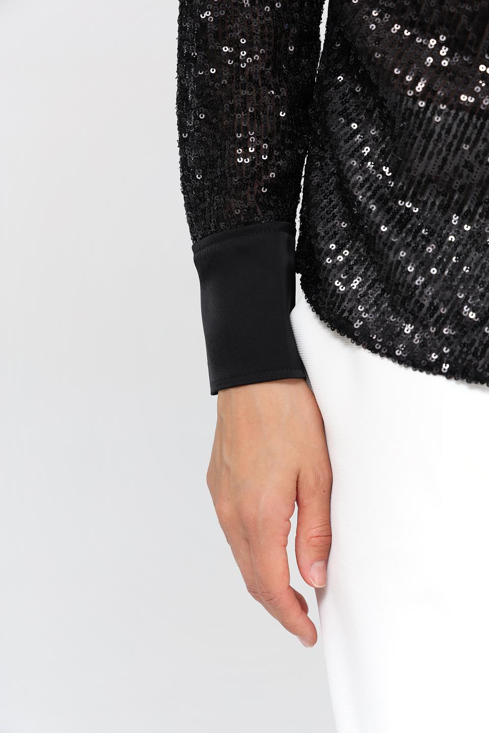 Блуза Marc Cain с пайетками чёрная