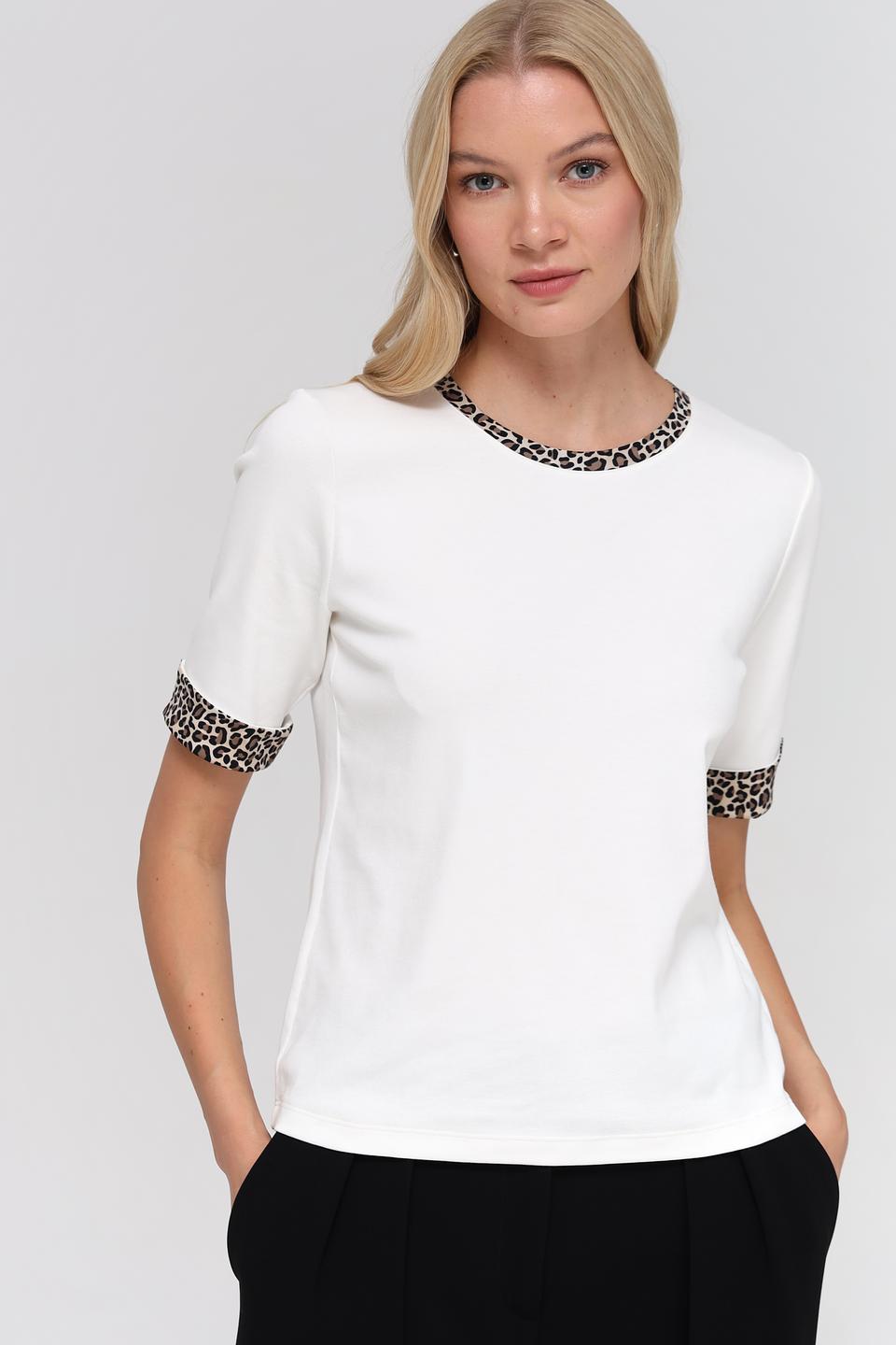 Футболка Marc Cain с леопардовым декором