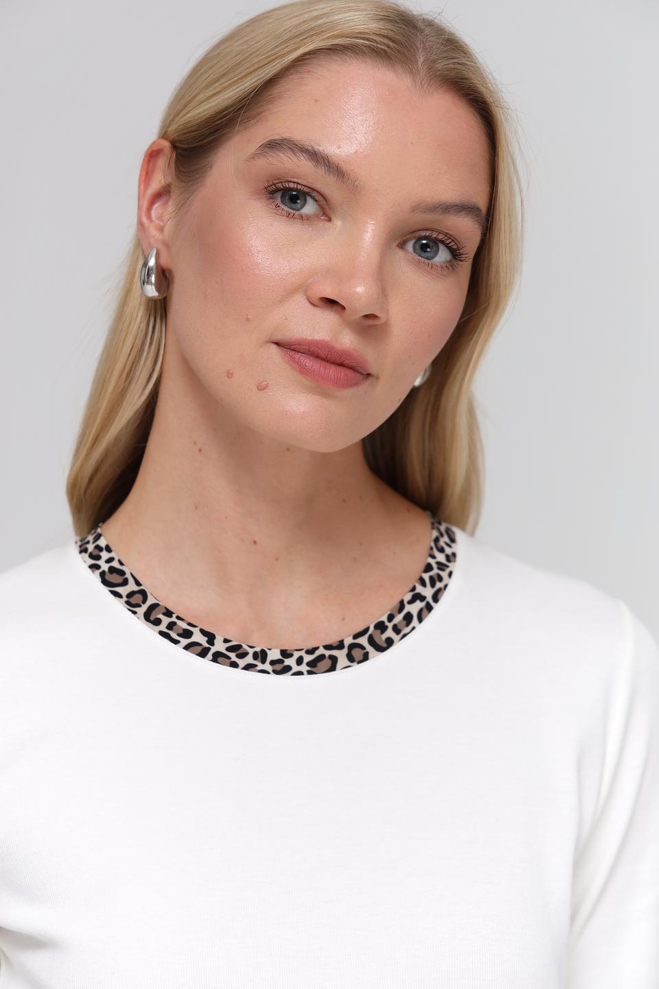 Футболка Marc Cain с леопардовым декором