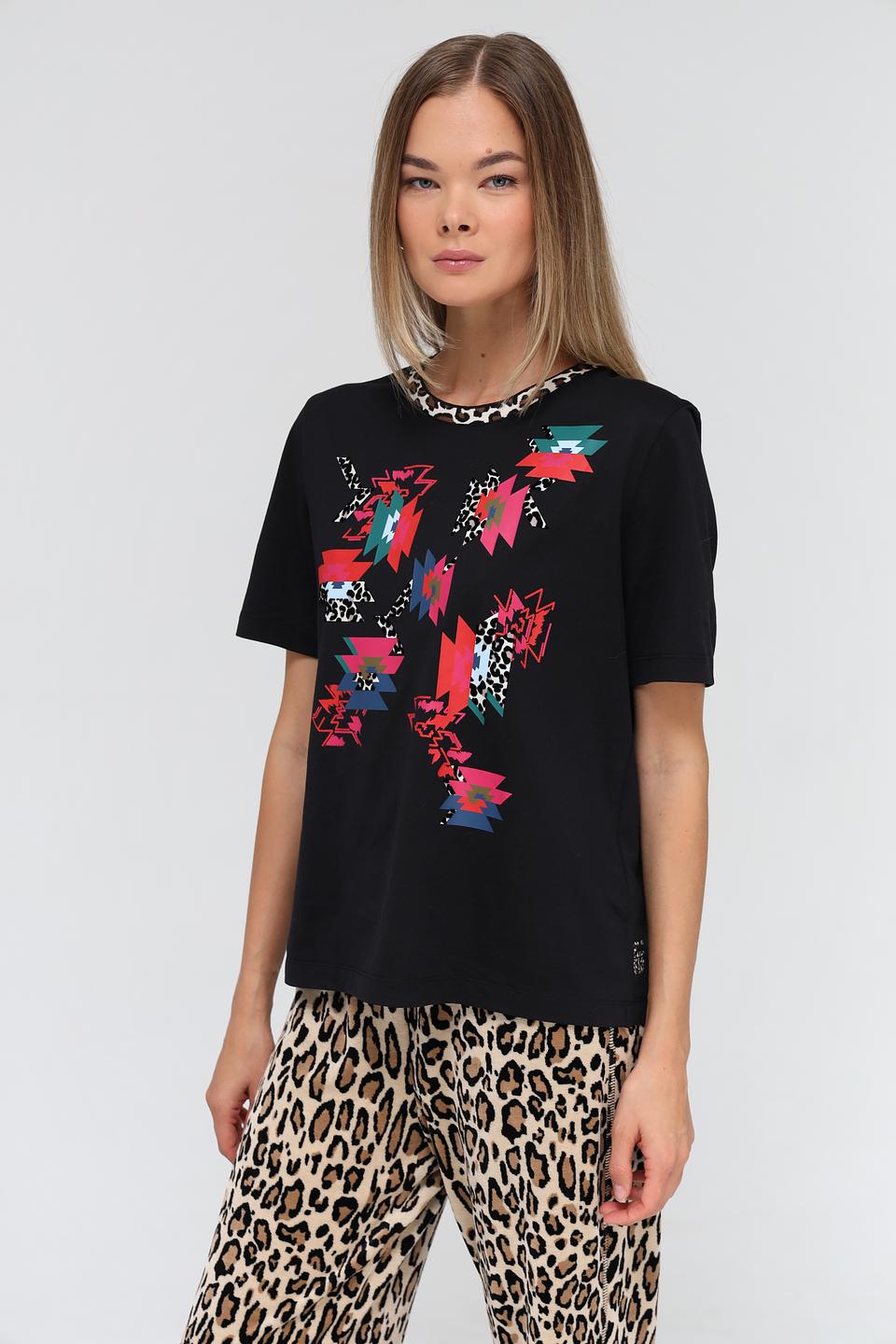 Футболка Marc Cain с принтом чёрная