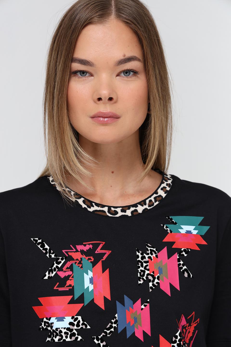 Футболка Marc Cain с принтом чёрная