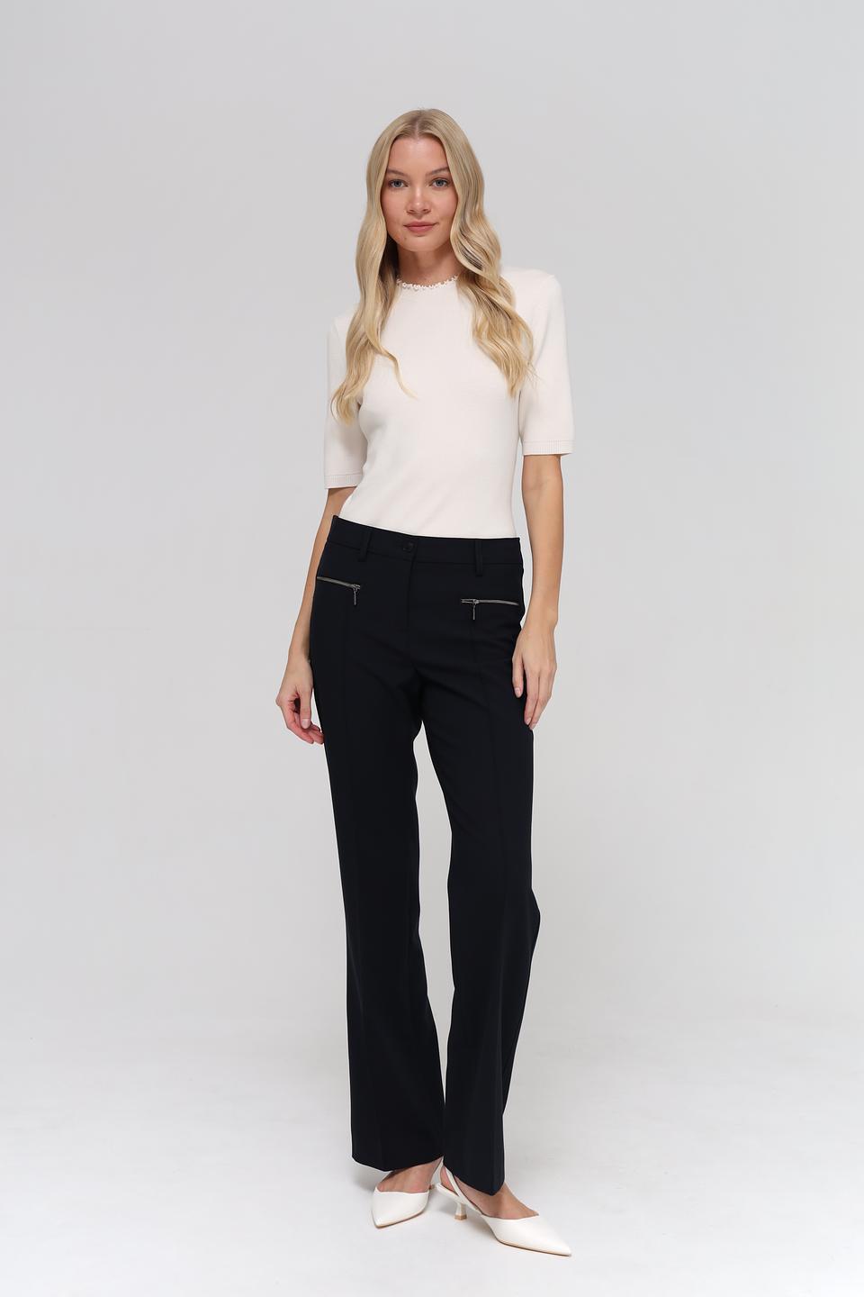 Брюки Gardeur чёрные с молниями