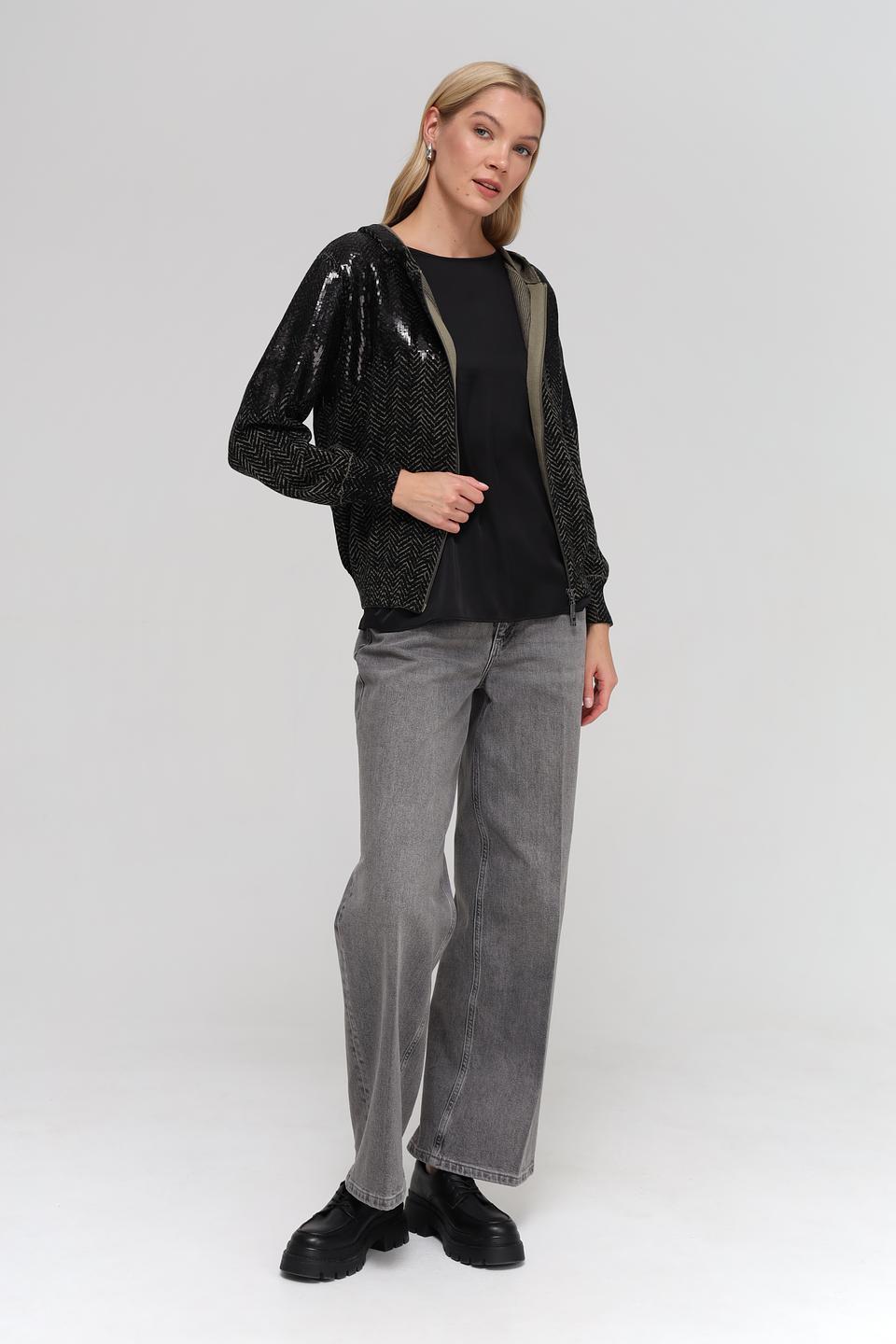 Жакет Monari с пайетками чёрный
