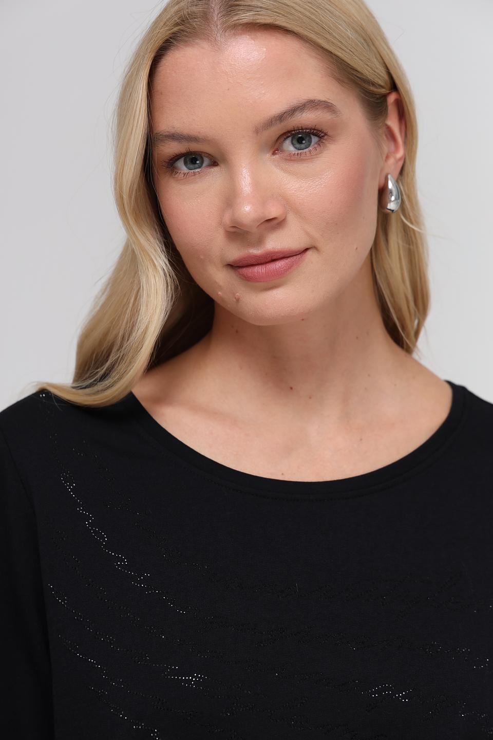 Лонгслив Monari чёрный с декором