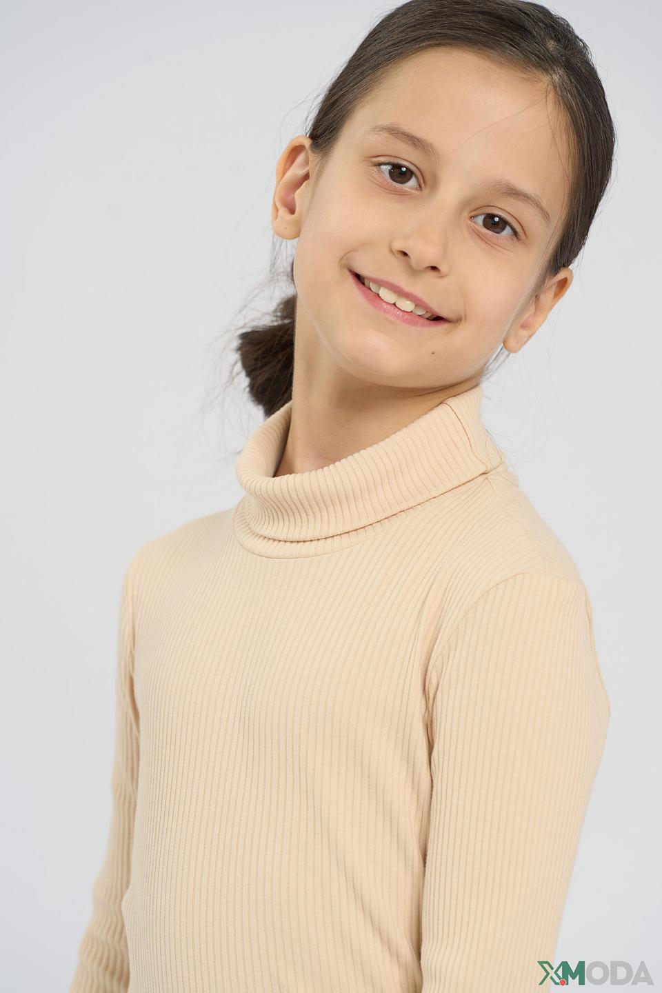 Детская водолазка Choupette, бежевый, в рубчик