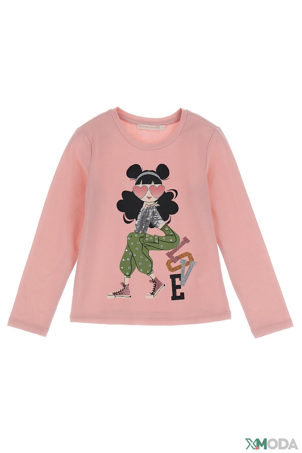 Футболка Original Marines дев. с принтом розовый