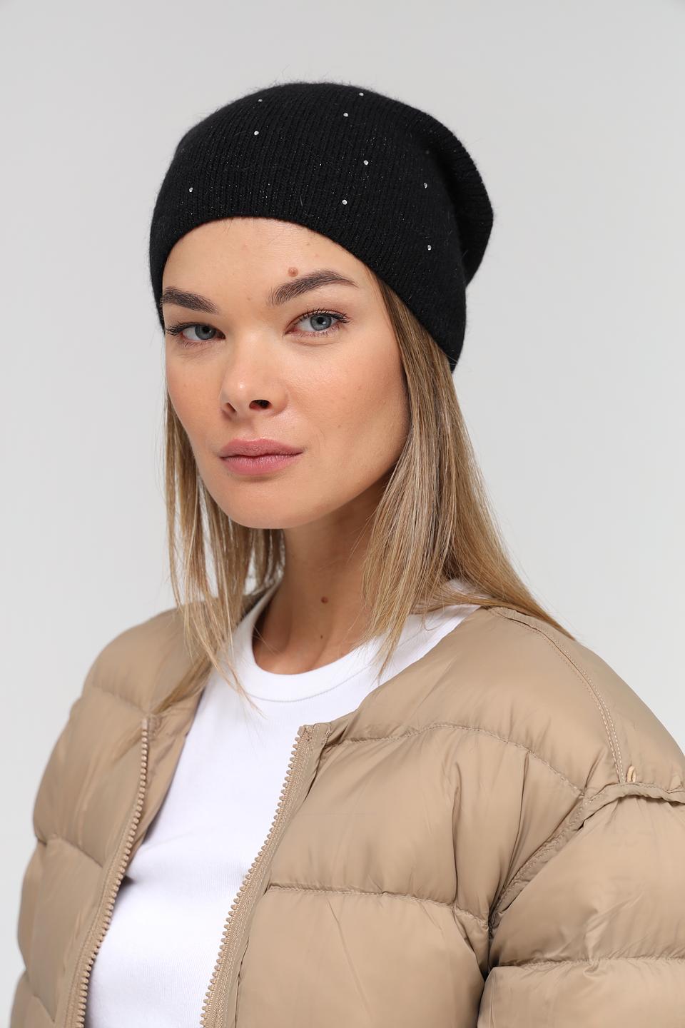 Шапка Marhatter чёрная с люрексом