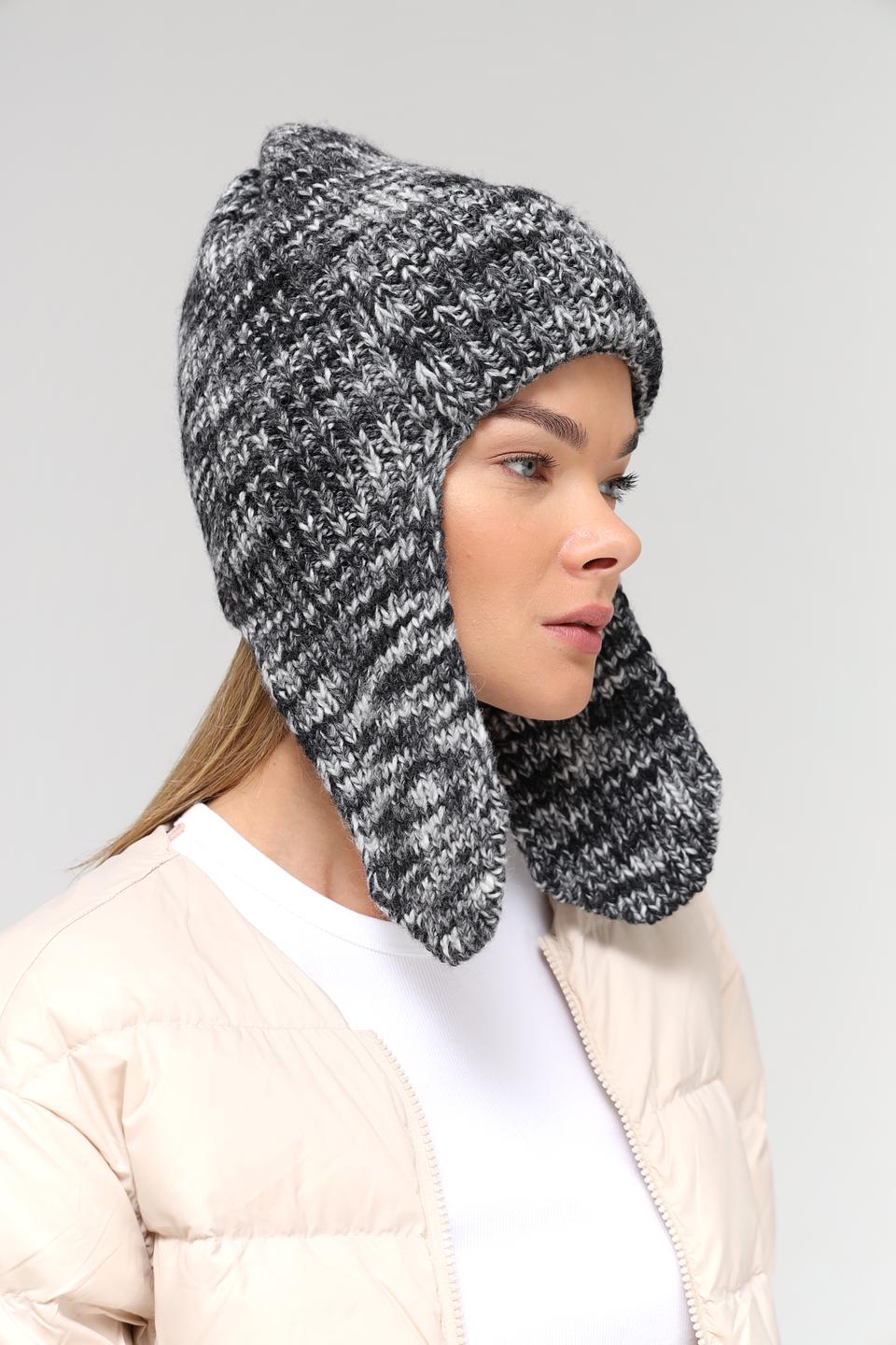 Шапка Marhatter с ушами меланж