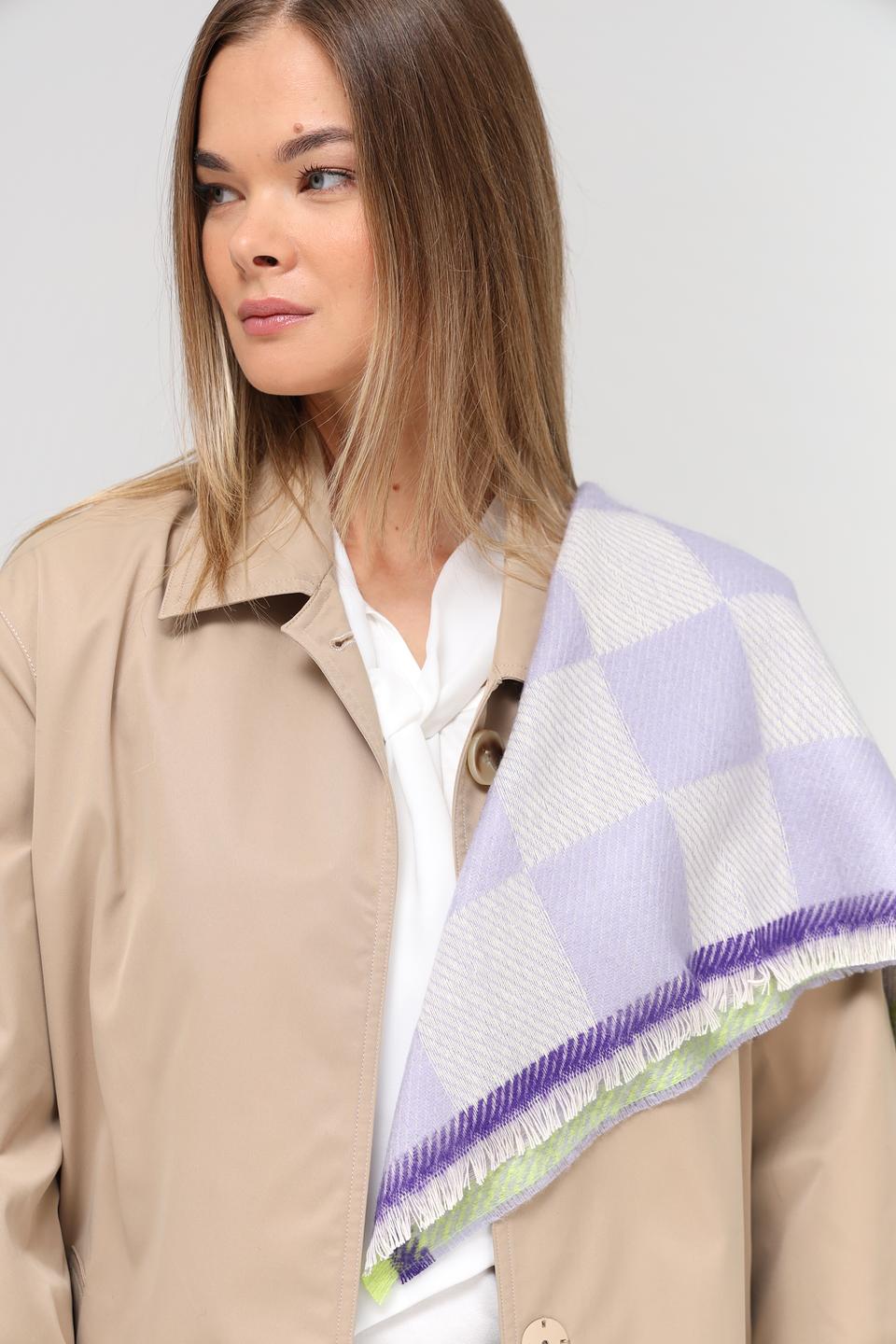 Платок Fraas в клетку лавандовый