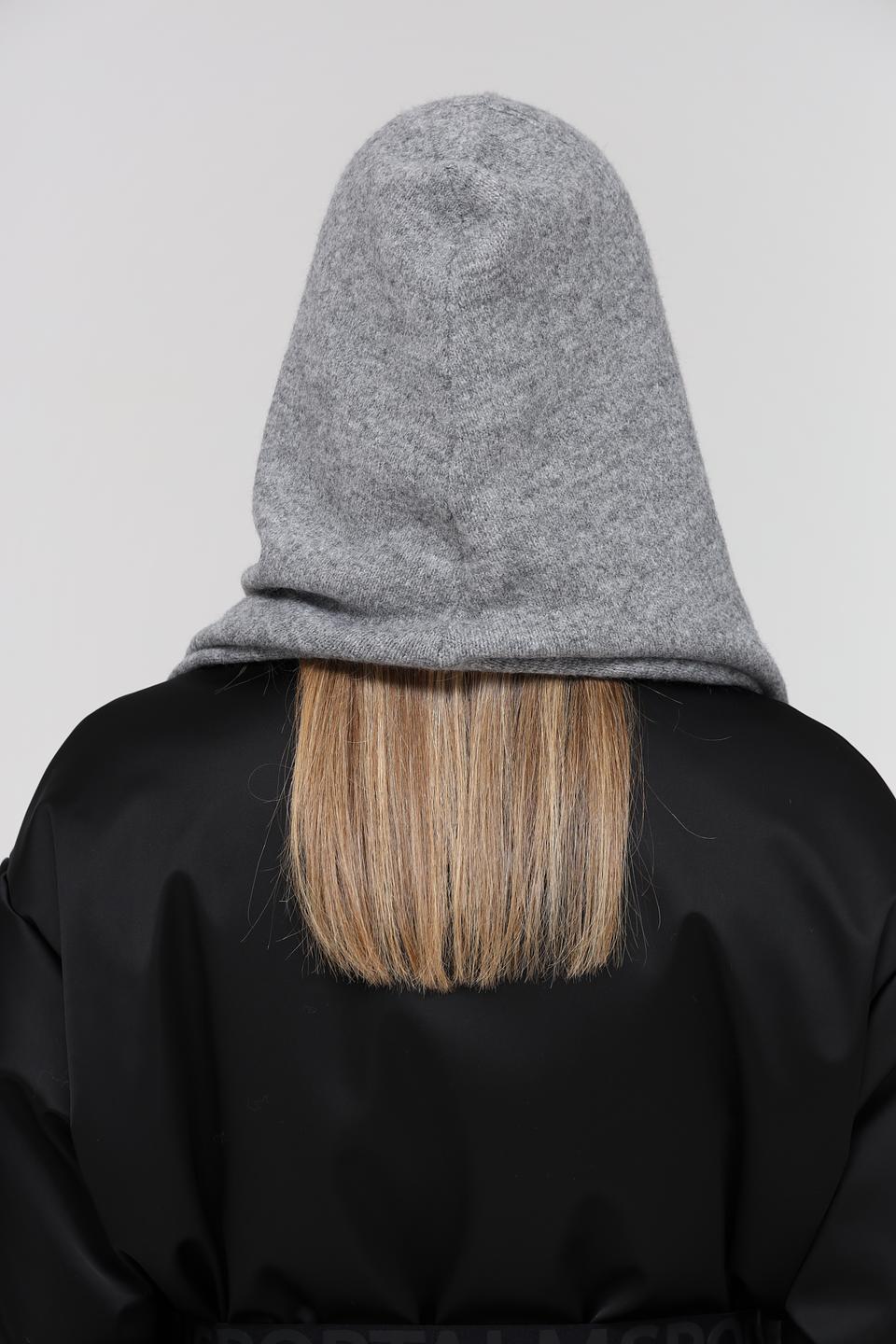 Шарф Fraas серый с капюшоном