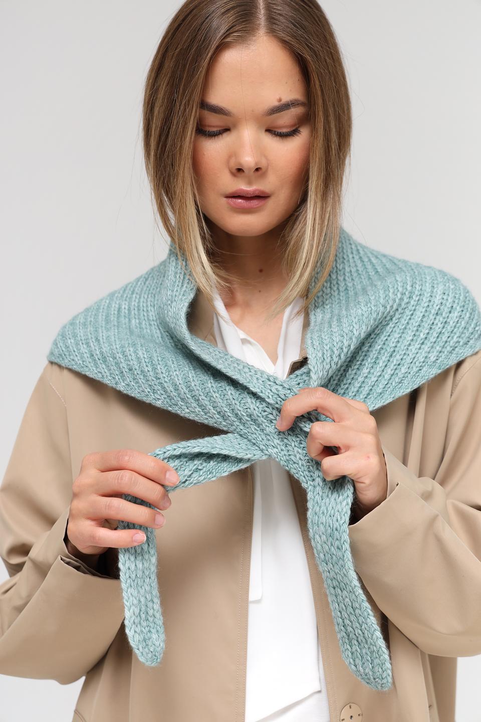 Шарф Adel вязаный мятный