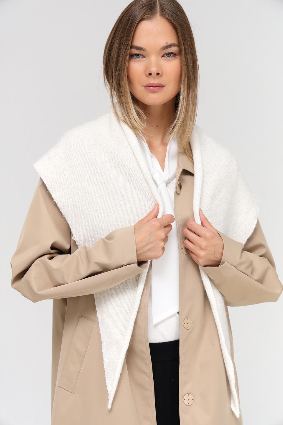 Шарф Adel вязаный кремовый