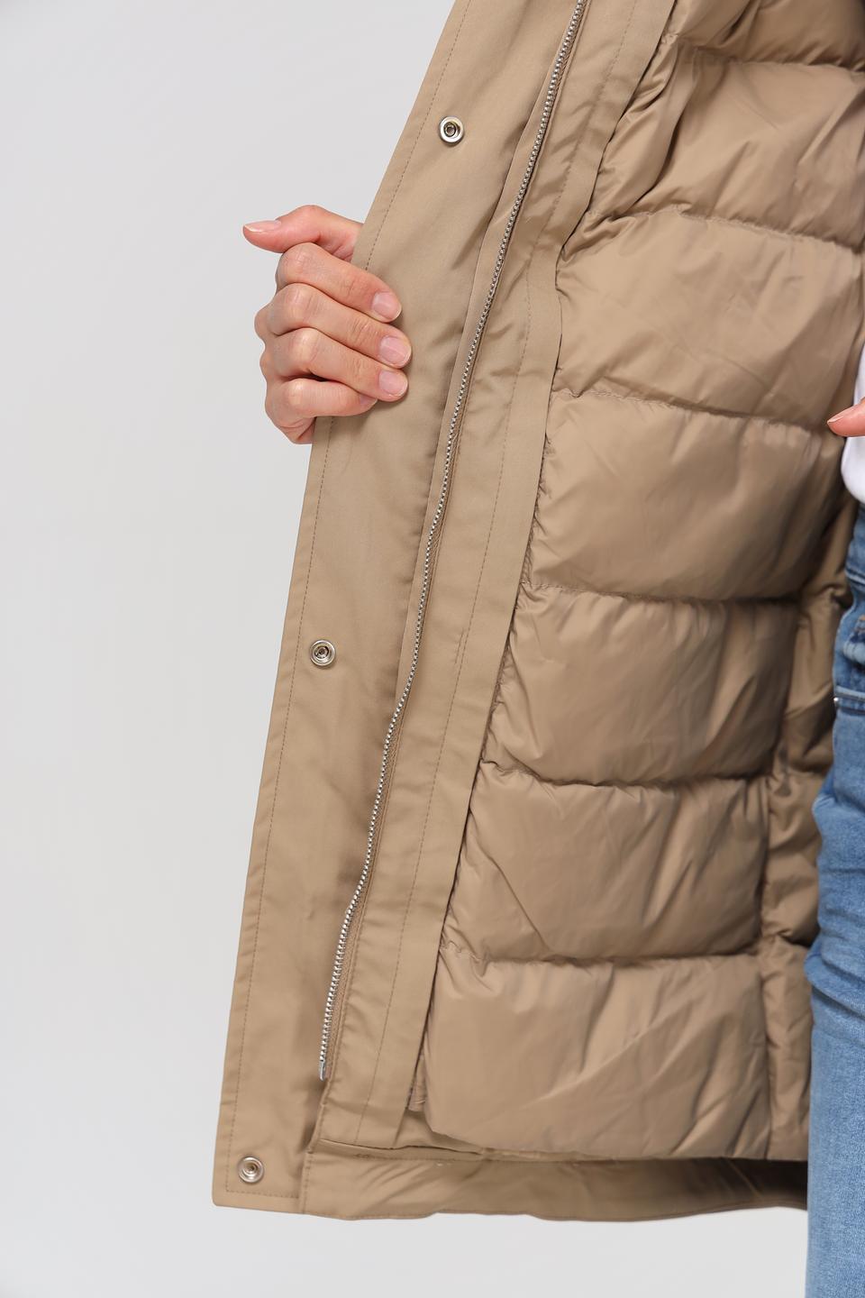 Куртка Electra style бежевая с мехом