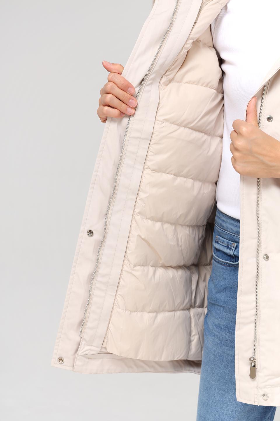 Куртка Electra style бежевая с мехом