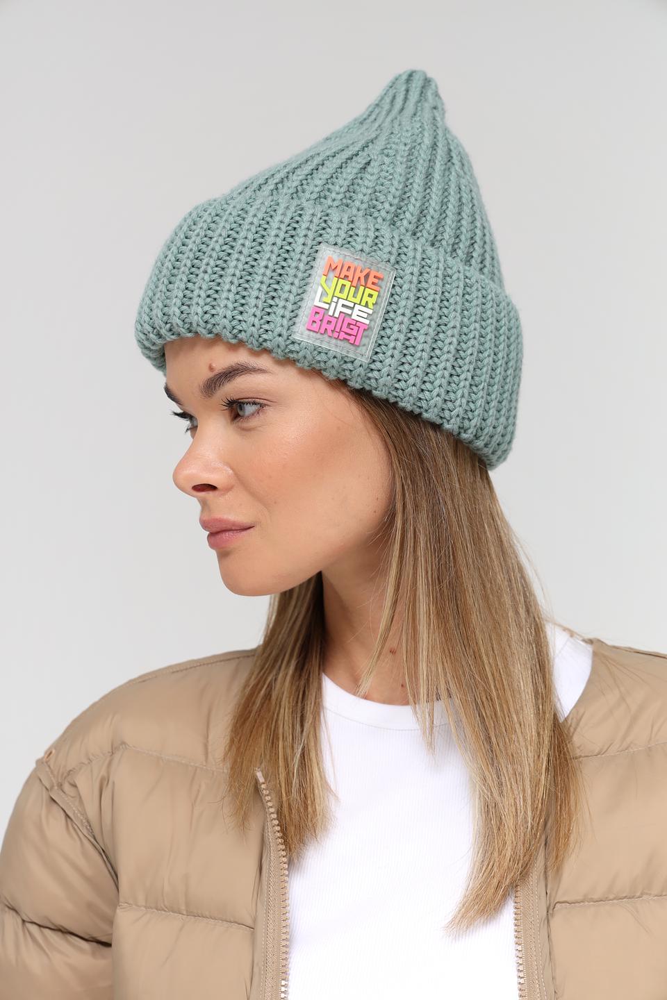 Шапка Marhatter вязаная мятная