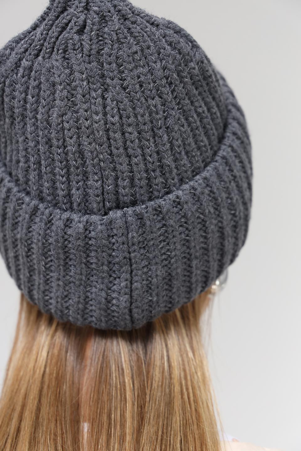 Шапка Marhatter с логотипом серая