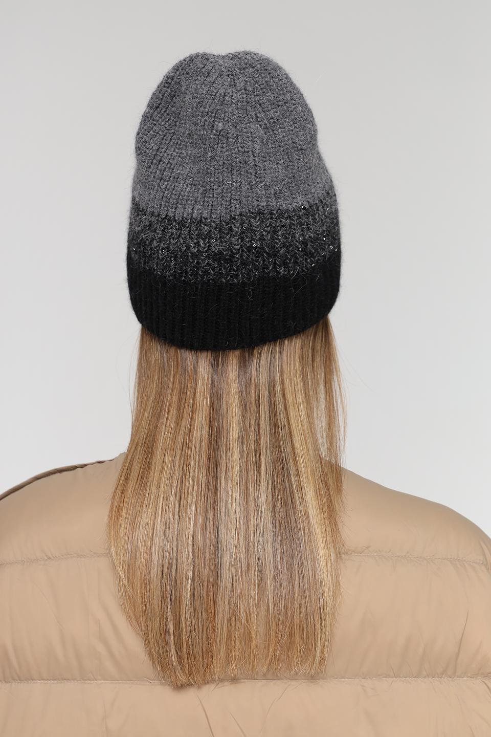 Шапка Marhatter омбре чёрно-серая