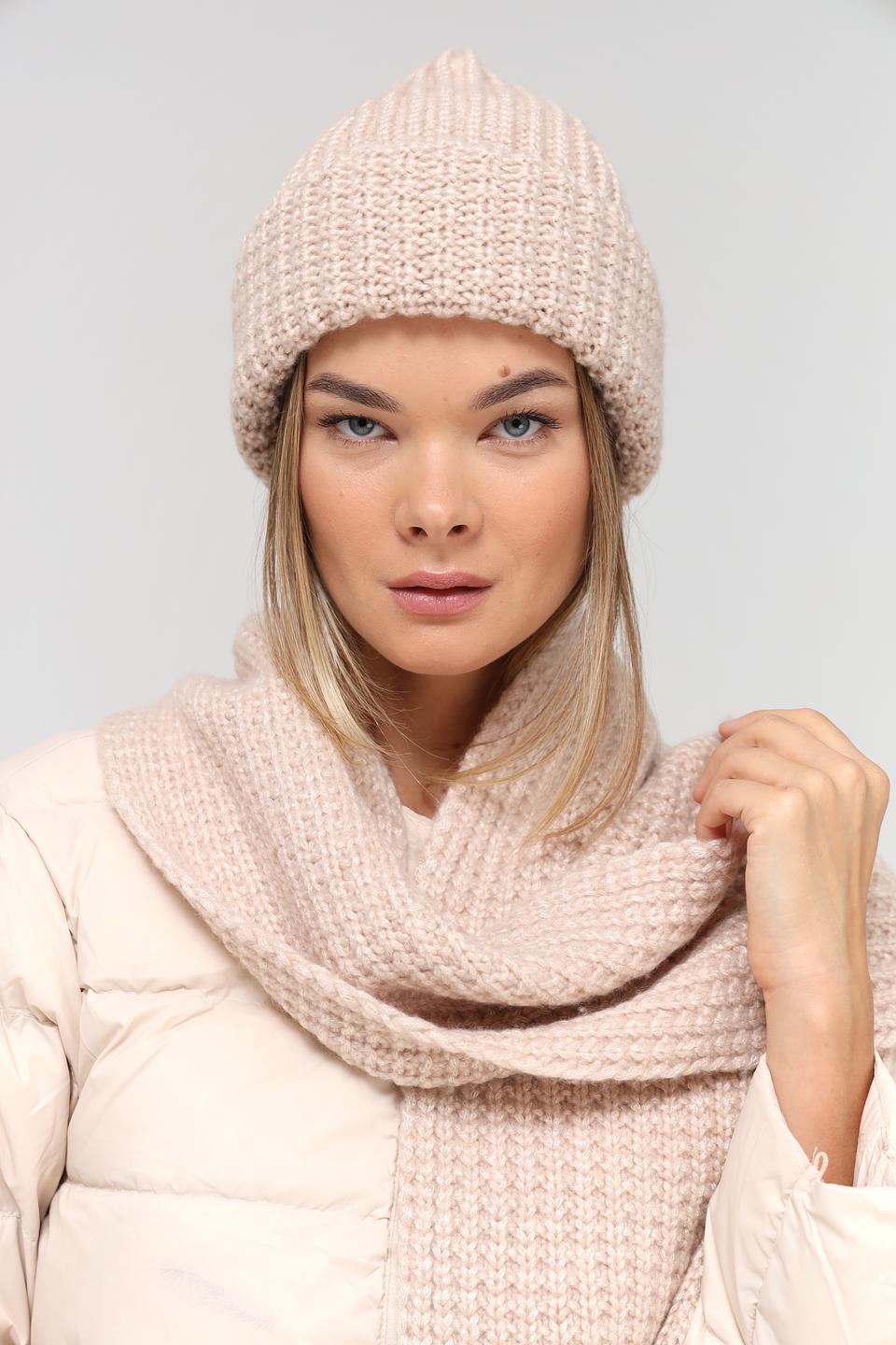 Шапка Marhatter вязаная бежевая