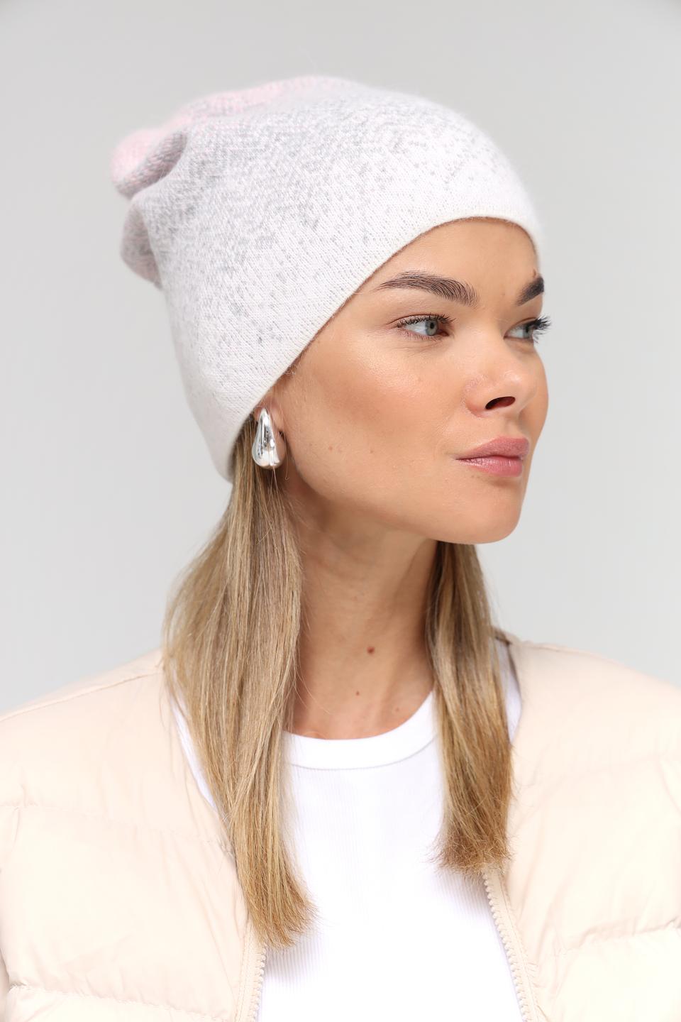 Шапка Marhatter женская пудровая