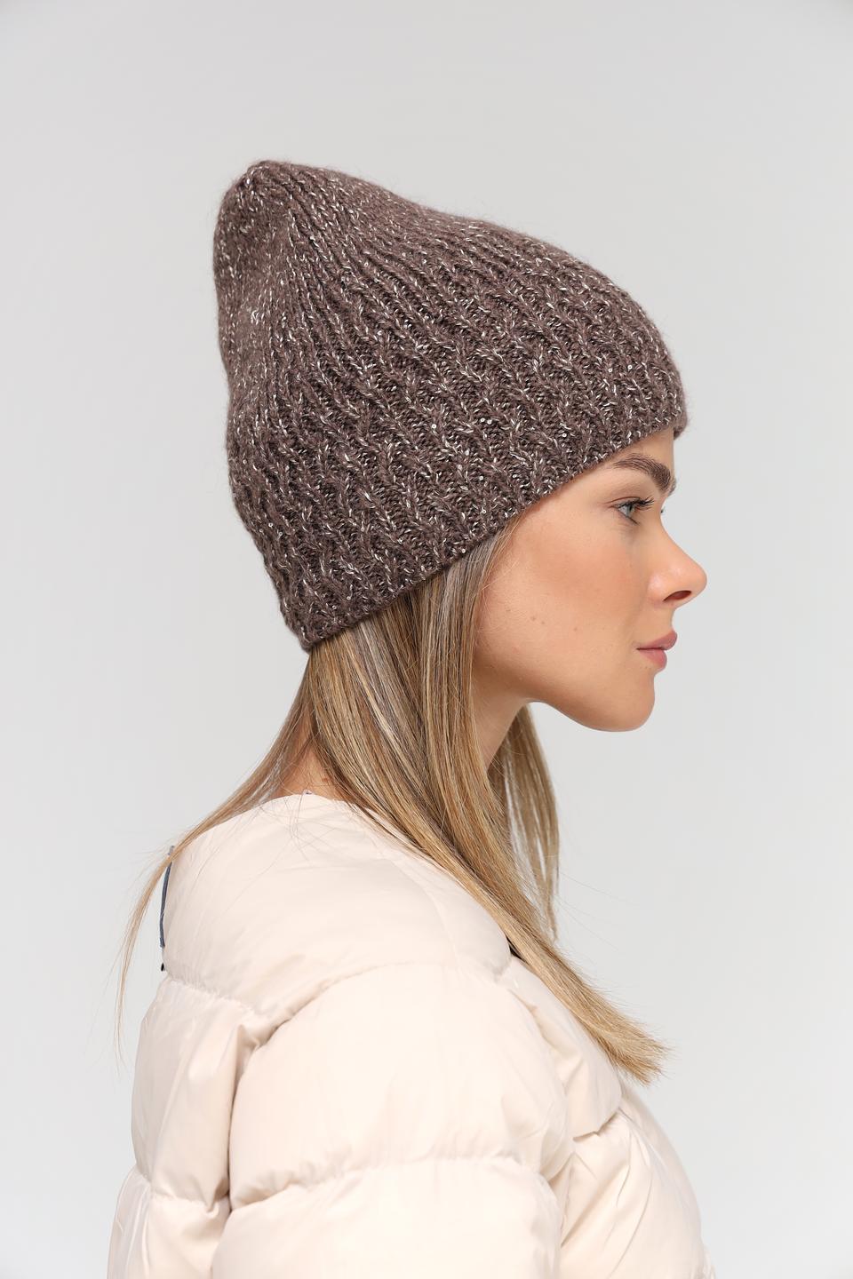 Шапка Marhatter вязаная коричневая