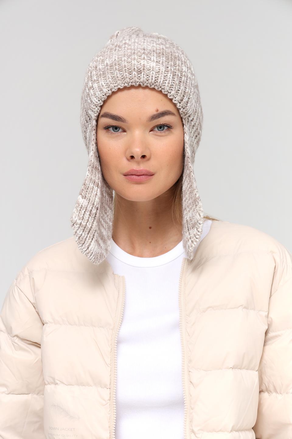 Шапка Marhatter с ушами бежевая