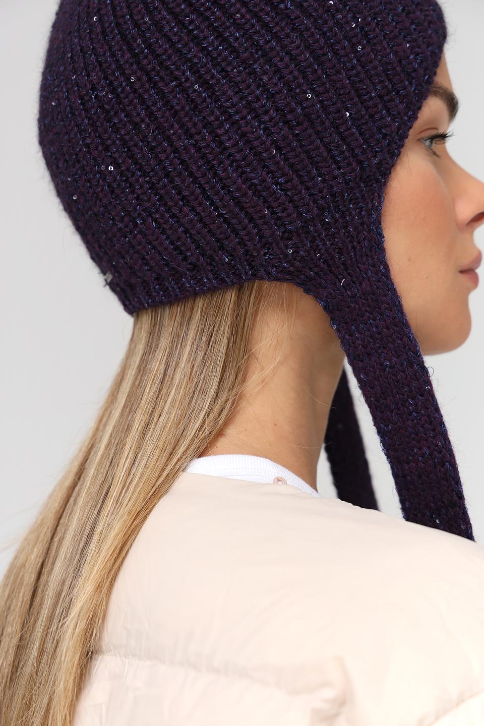 Шапка Marhatter с косами фиолетовая