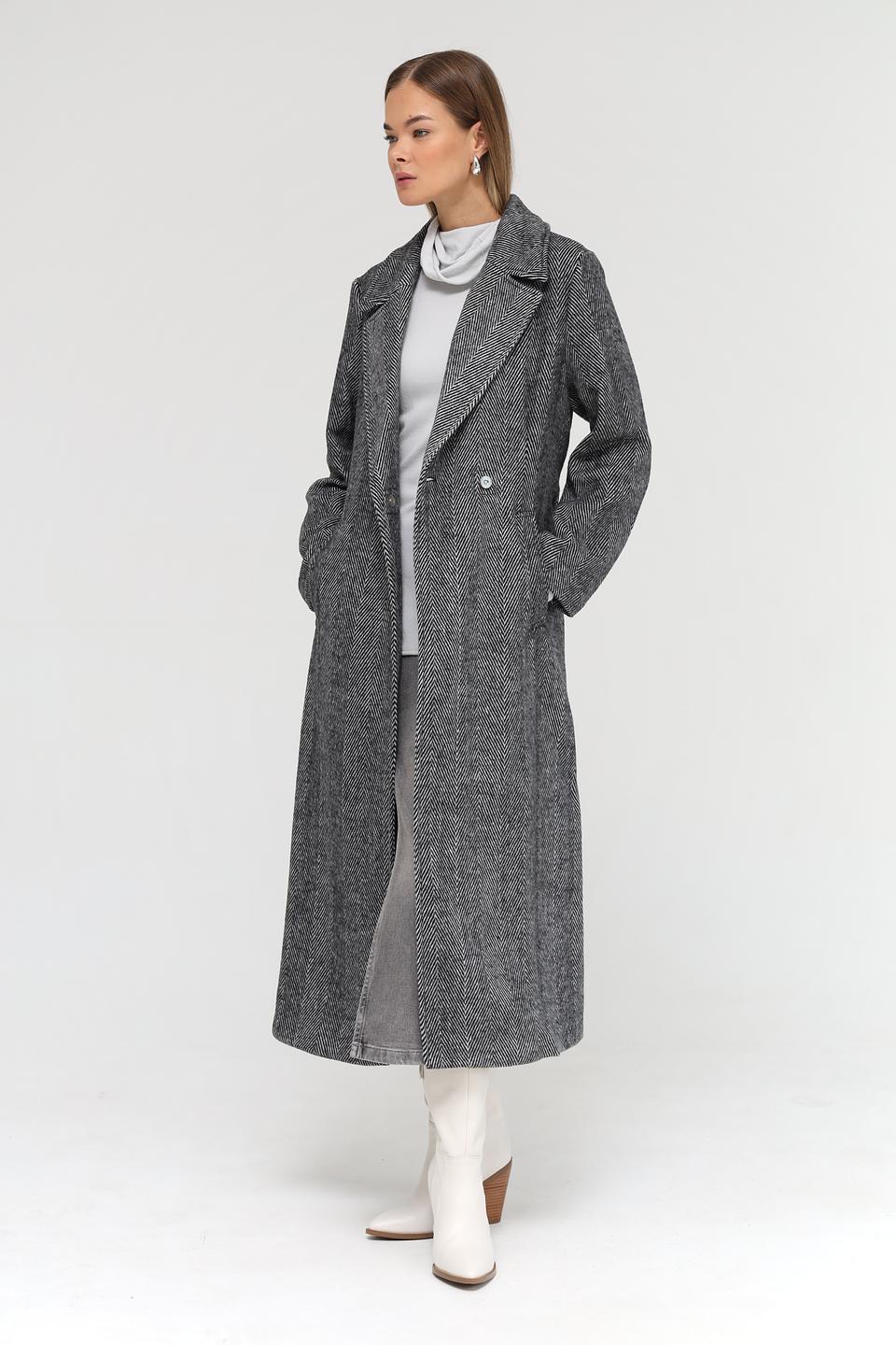 Пальто Oui в клетку